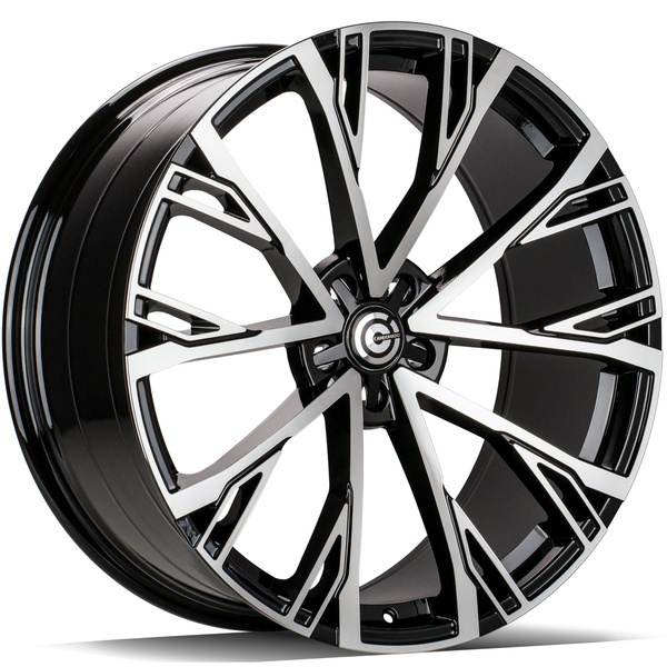 Carbonado Star 22" 9,5J ET25 5x112 Black Front Polished - obrazek 2
