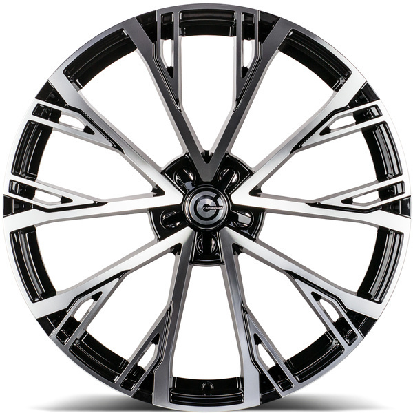 Carbonado Star 22" 9,5J ET25 5x112 Black Front Polished - obrazek 3