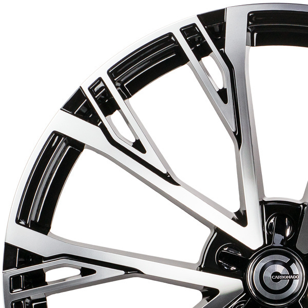 Carbonado Star 22" 9,5J ET25 5x112 Black Front Polished - obrazek 5