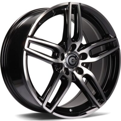 Carbonado Way 19" 9J ET45 5x112 Black Front Polished