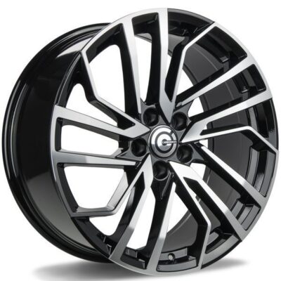 Carbonado Game 20" 9J ET30 5x112 Black Front Polished