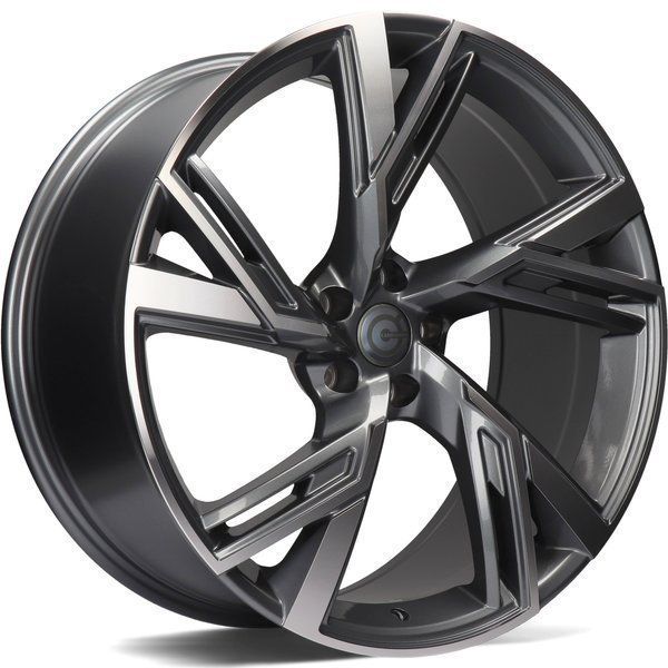 Carbonado Rich 21" 9,5J ET25 5x112 Anthracite Front Polished - obrazek 2