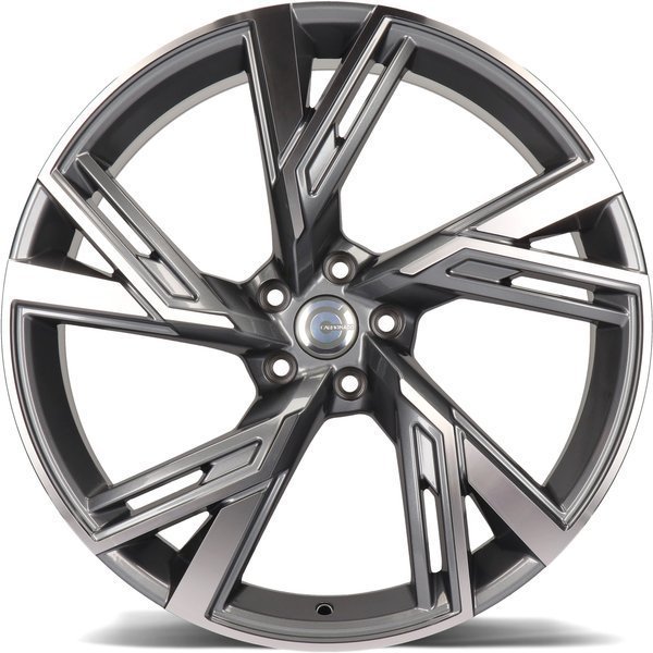 Carbonado Rich 21" 9,5J ET25 5x112 Anthracite Front Polished - obrazek 3
