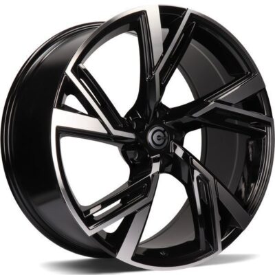 Carbonado Rich 20" 9J ET30 5x112 Black Front Polished