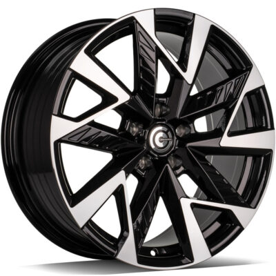 Carbonado Trick 18" 9J ET40 5x112 Black Front Polished