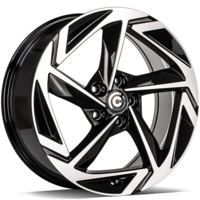 Carbonado Whistle 17" 7J ET40 5x114,3 Black Front Polished