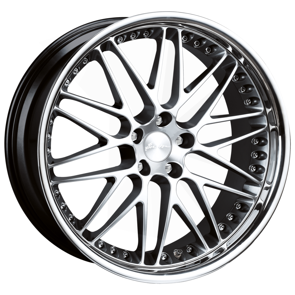 Breyton Spirit II 19" 8,5J ET35 + 9,5J ET40 5x120 Hyper Silver with Stainless Steel Lip