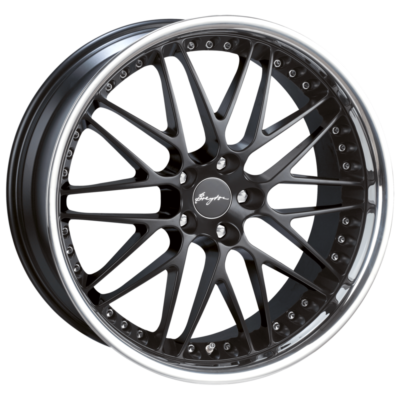 Breyton Spirit II 22" 9J ET30 + 10J ET30 5x120 Matt Black with Stainless Steel Lip