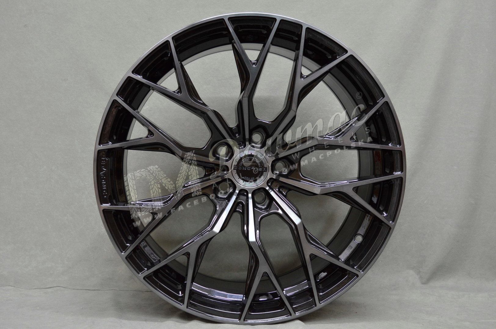 Concaver CVR1 19" 8,5J ET20-ET45 BLANK Double Tinted Black - obrazek 2