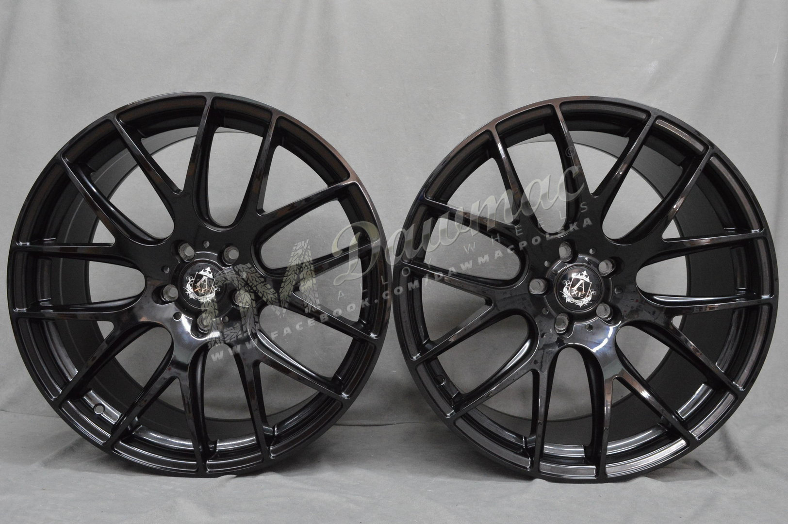 AXE CS 19" 8,5J ET40 5x108-5x120 Gloss Black - obrazek 2