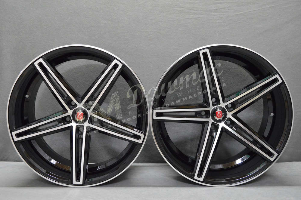 AXE EX14 19" 8,5J ET40 + 9,5J ET42 5x108-5x130 Black & Polished