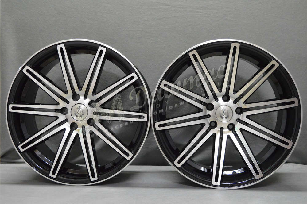 AXE EX15 20" 9J ET40 + 10,5J ET42 5x108-5x120 Black & Polished