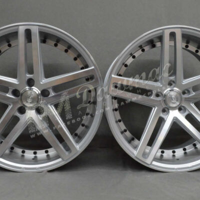 AXE EX20 20" 8,5J ET25 5x108-5x120 Silver Polished Face & Barrel