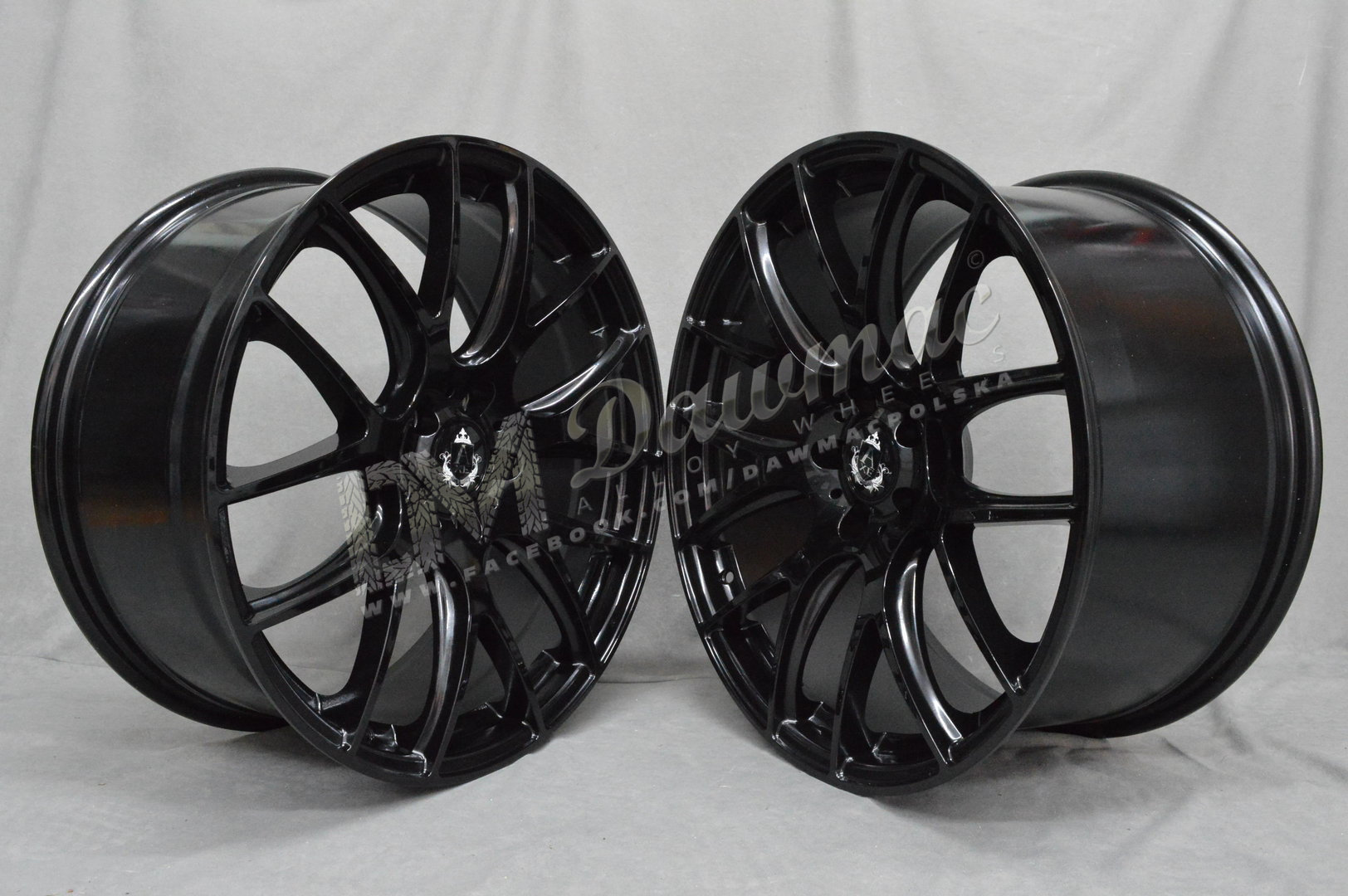 AXE CS 19" 9,5J ET40 5x108-5x120 Gloss Black - obrazek 3