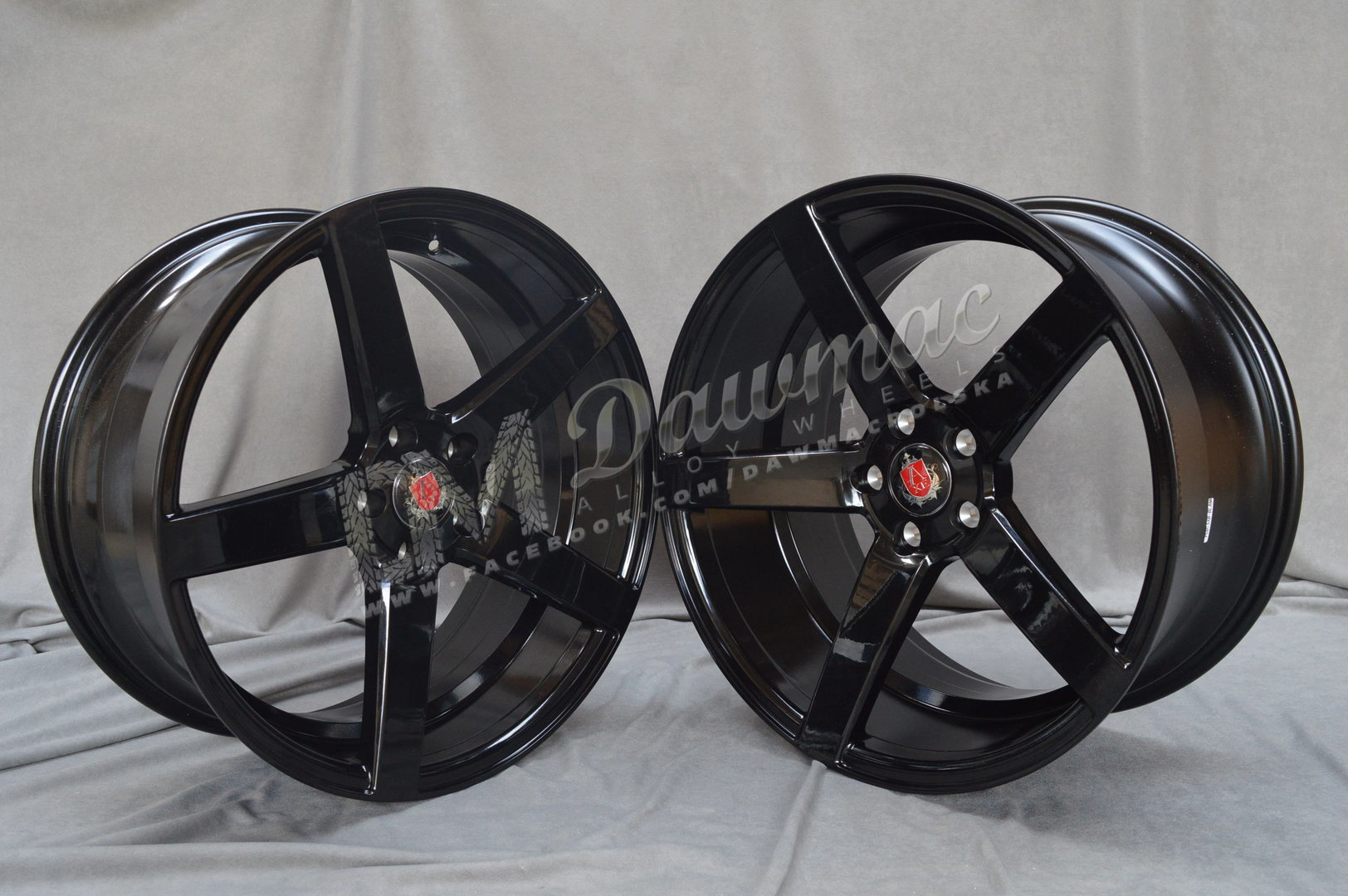 AXE EX18 20" 10,5J ET42 5x108-5x130 Gloss Black - obrazek 3