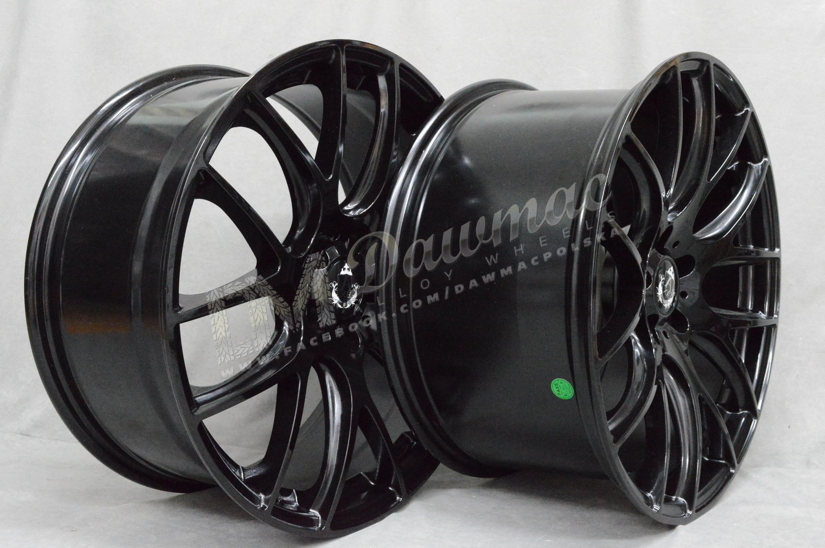 AXE CS 19" 9,5J ET40 5x108-5x120 Gloss Black - obrazek 4