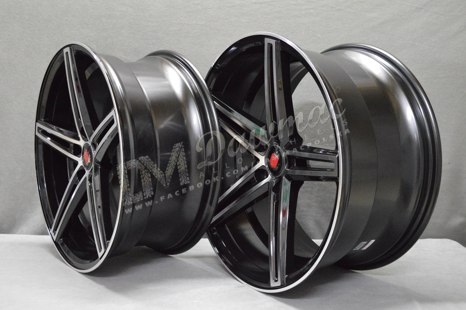AXE EX14 19" 8,5J ET40 + 9,5J ET42 5x108-5x130 Black & Polished - obrazek 4