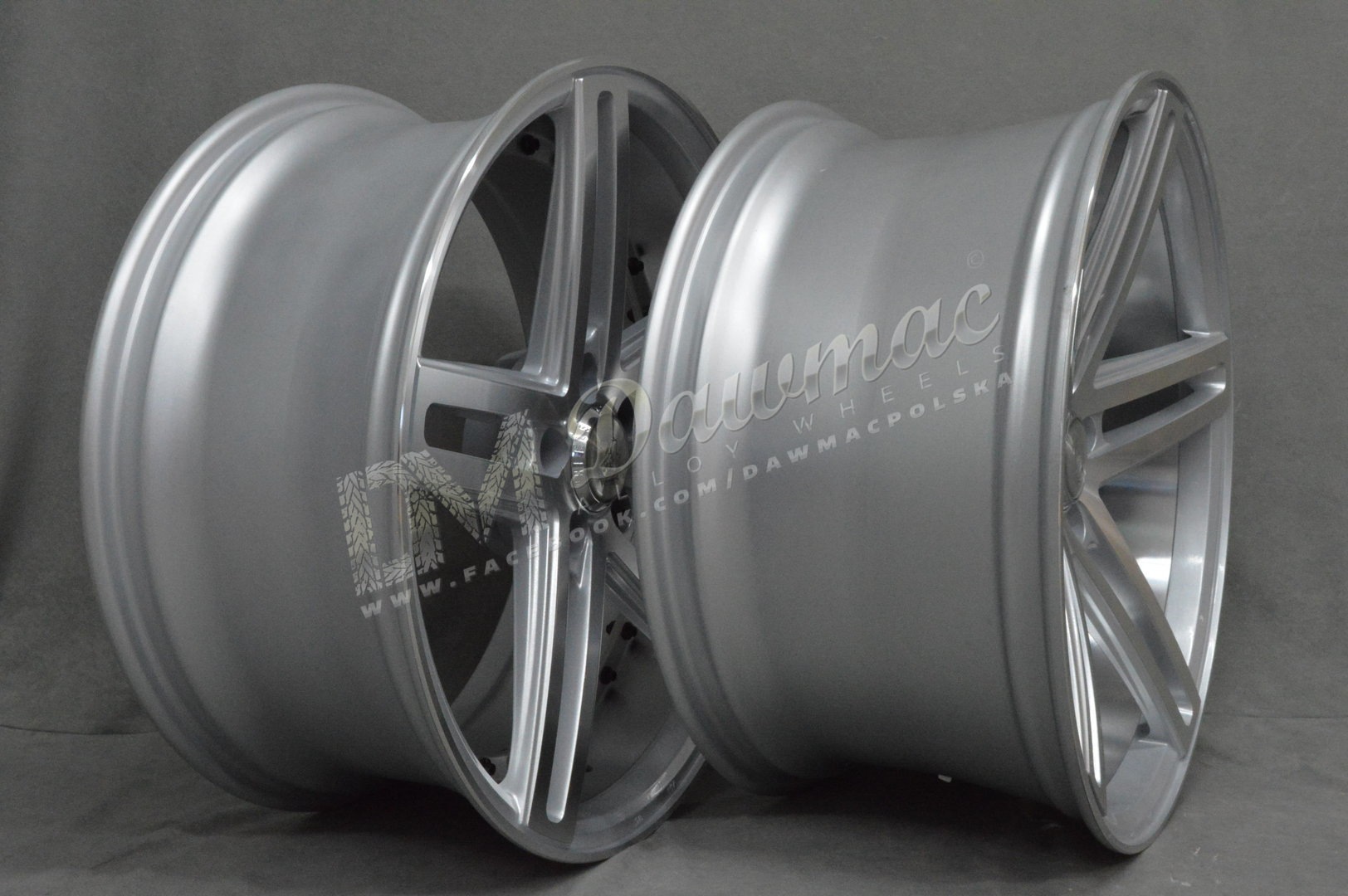 AXE EX20 22" 10,5J ET38 5x108-5x130 Silver Polished Face & Barrel - obrazek 4