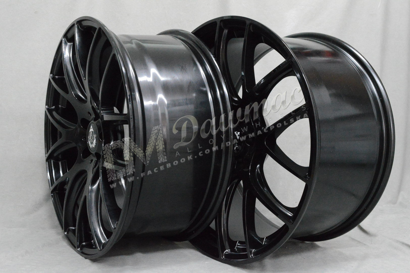 AXE CS 19" 8,5J ET40 5x108-5x120 Gloss Black - obrazek 5