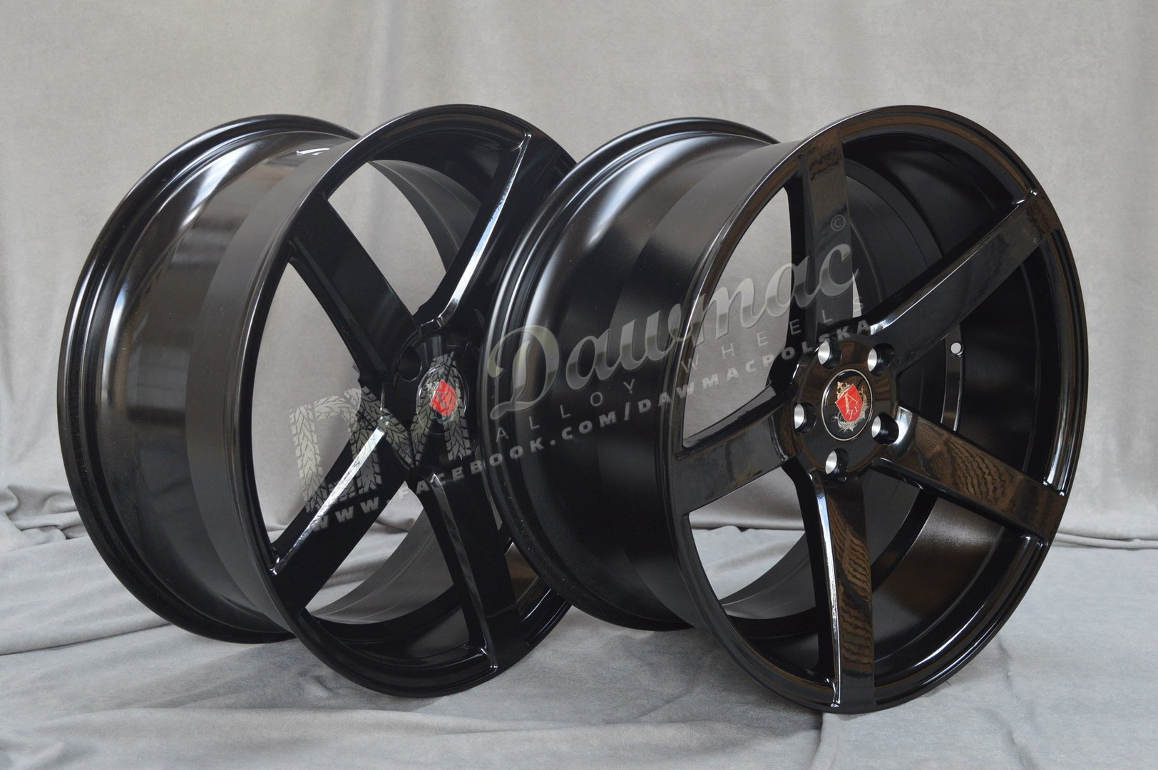 AXE EX18 20" 10,5J ET42 5x108-5x130 Gloss Black - obrazek 5