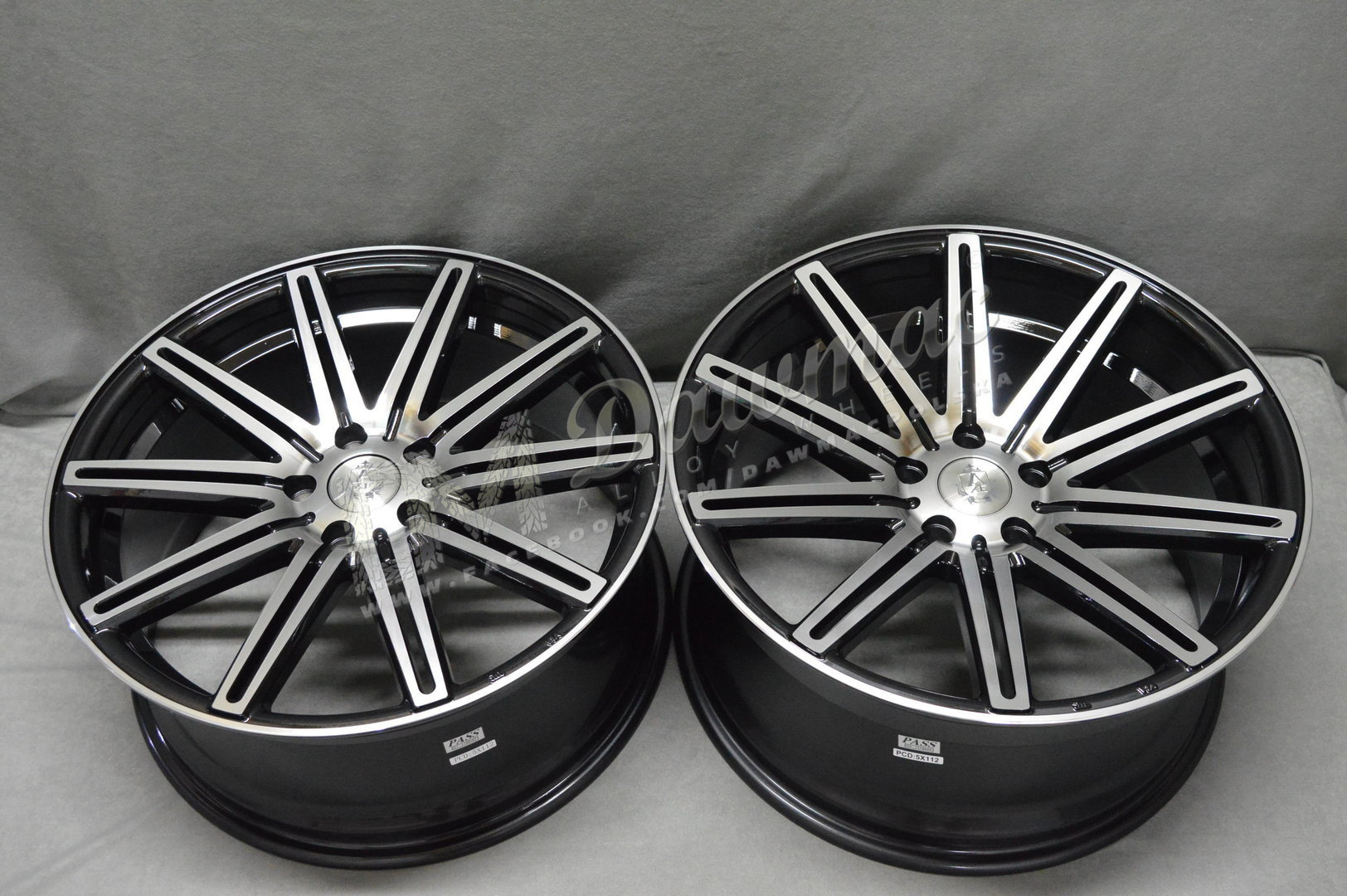 AXE EX15 20" 9J ET40 + 10,5J ET42 5x108-5x120 Black & Polished - obrazek 6