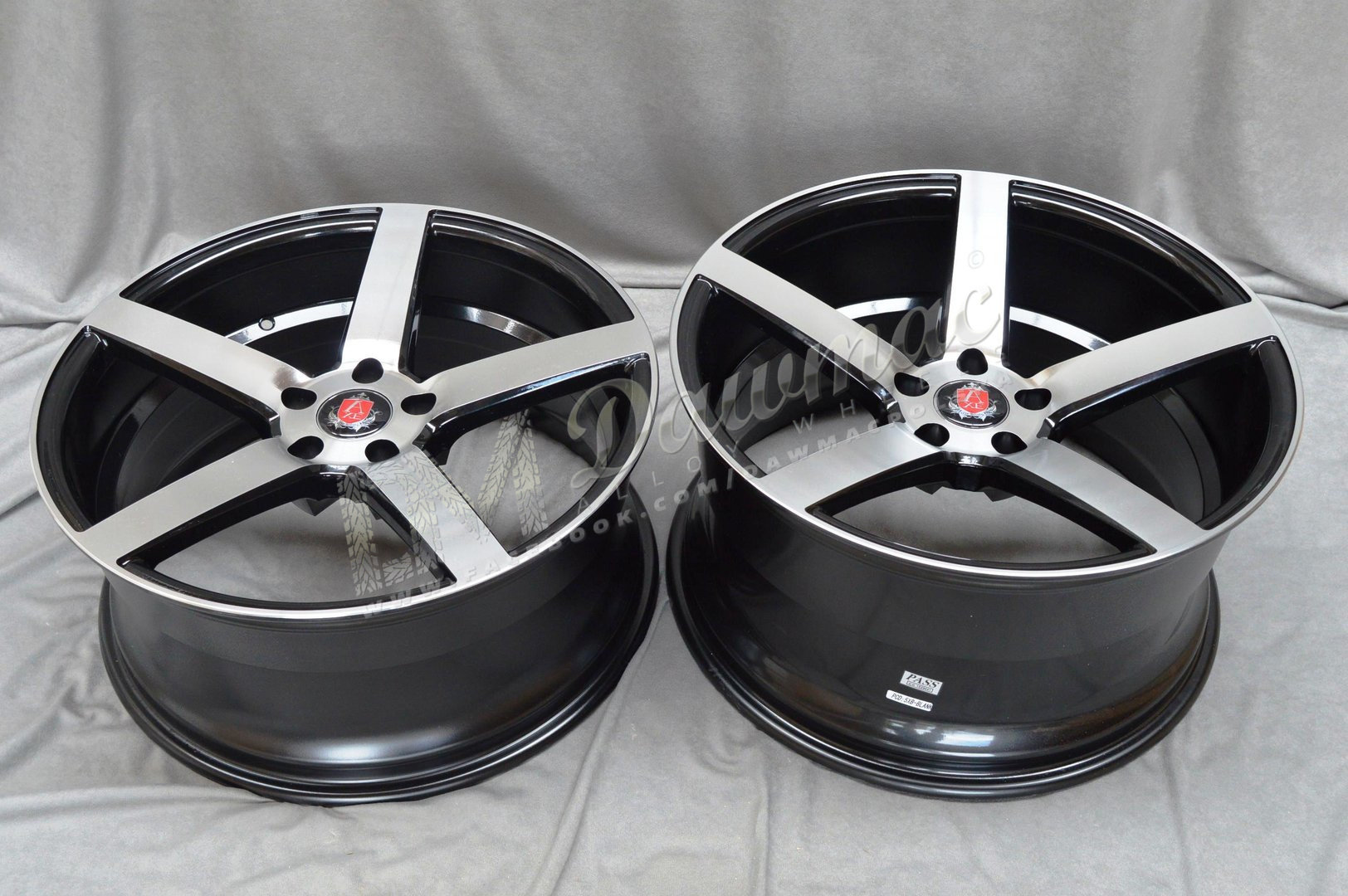 AXE EX18 19" 8,5J ET25 + 9,5J ET25 5x108-5x120 Black & Polished - obrazek 6