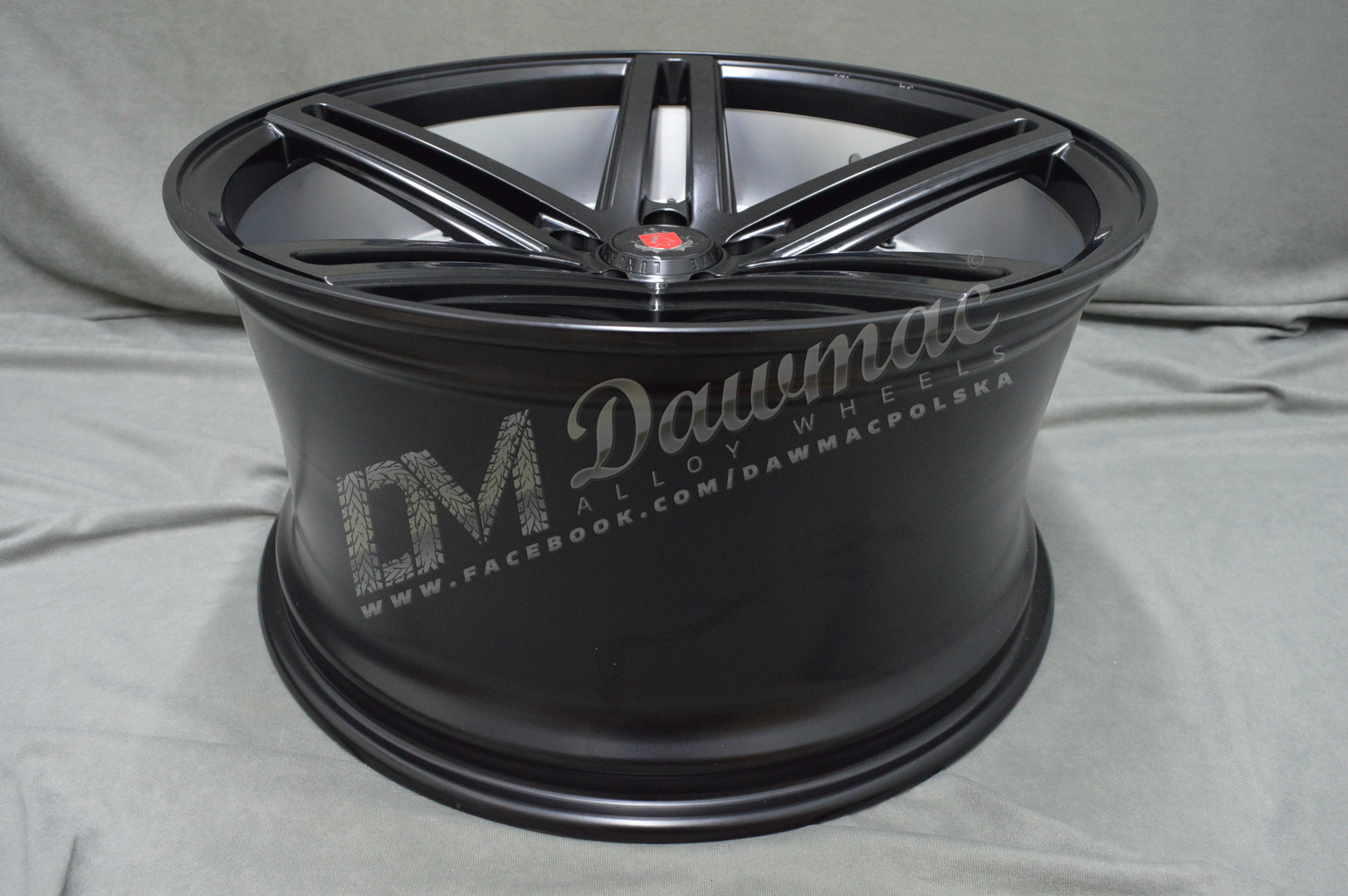 AXE EX20 19" 8,5J ET40 5x108-5x120 Gloss Black Polished Barrel - obrazek 6