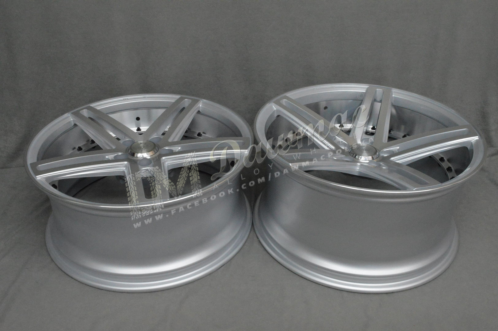 AXE EX20 22" 10,5J ET38 5x108-5x130 Silver Polished Face & Barrel - obrazek 6