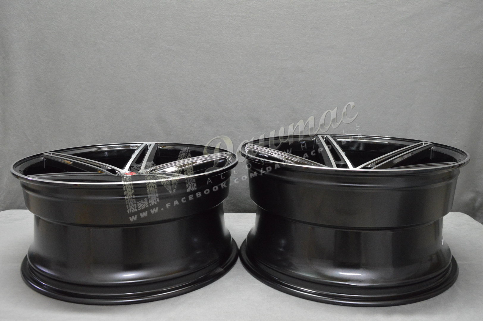 AXE EX14 19" 8,5J ET40 + 9,5J ET42 5x108-5x130 Black & Polished - obrazek 8