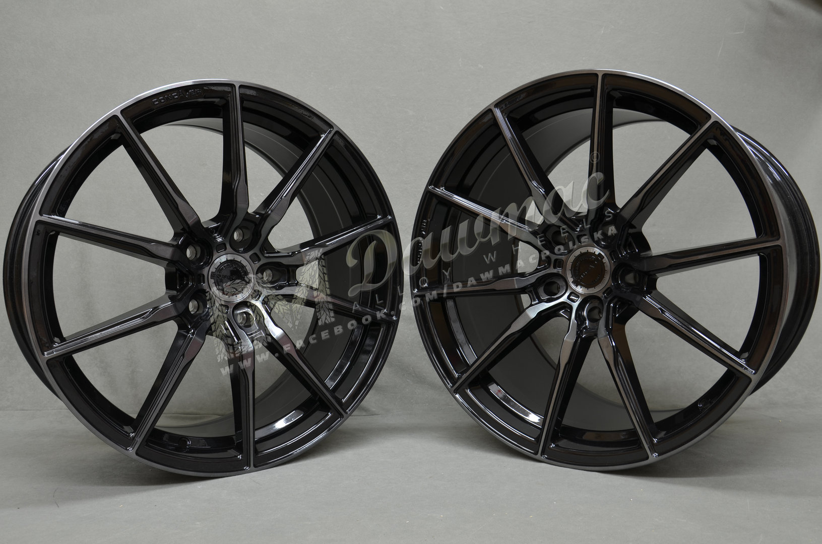 Concaver CVR4 20" 9J ET20-ET51 + 11J ET0-ET30 BLANK Double Tinted Black - obrazek 3