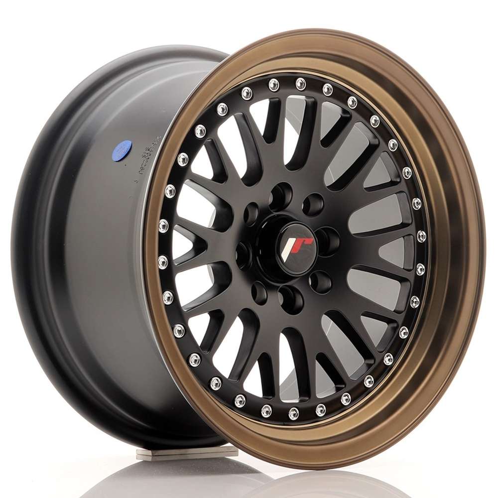Japan Racing JR10 15" 7J ET30 4x100/4x108 Matt Black Bronze Lip
