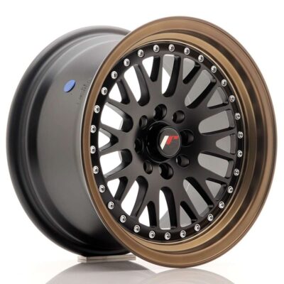 Japan Racing JR10 15" 8J ET20 4x100/4x108 Matt Black Bronze Lip
