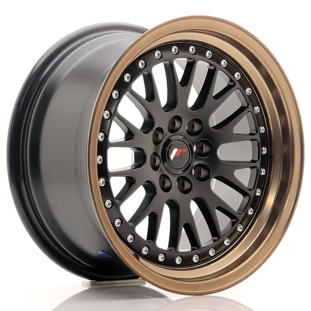Japan Racing JR10 16" 8J ET20 4x100/4x108 Black Bronze Lip