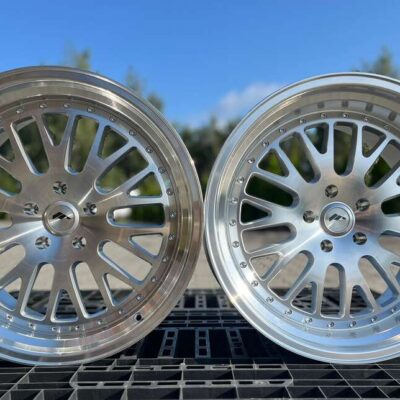 Japan Racing JR10 19" 9,5J ET20 + 11J ET15 5x112 Machined Silver