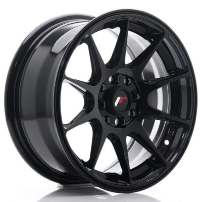 Japan Racing JR11 15" 7J ET30 4x100/4x108 Glossy Black