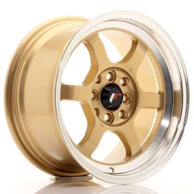 Japan Racing JR12 15" 7,5J ET26 + 8,5J ET13 4x100/4x114,3 Gold