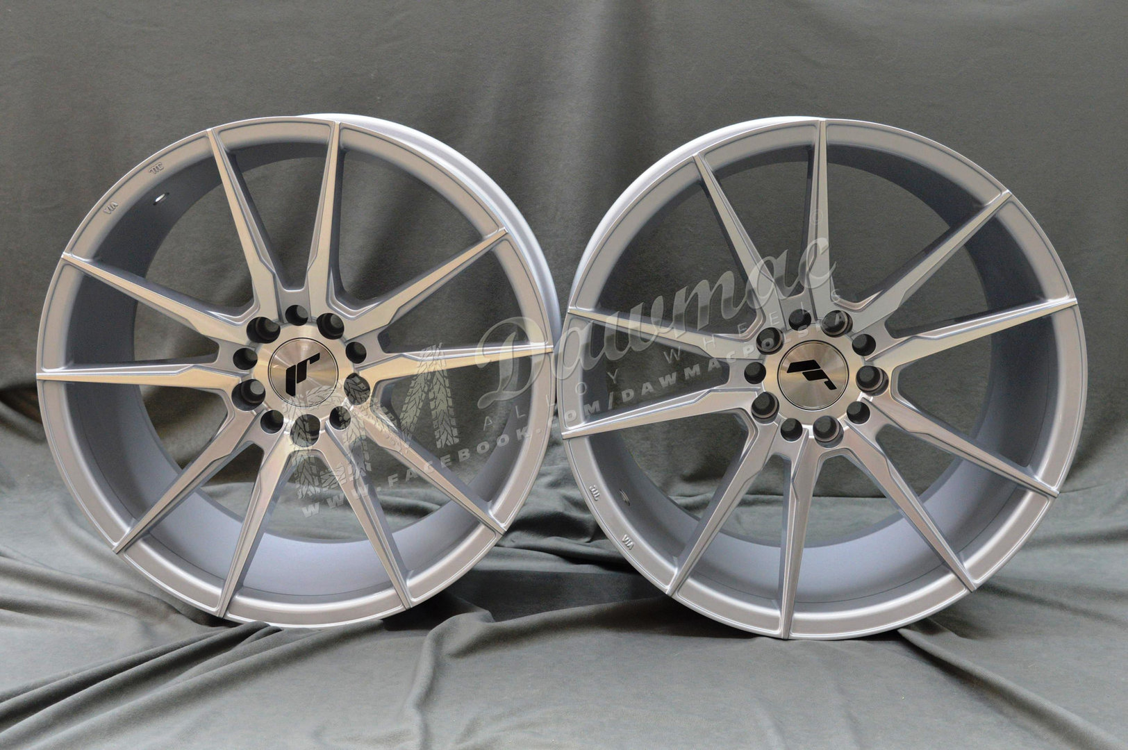 Japan Racing JR21 19" 8,5J ET20-ET43 BLANK Silver Machined Face - obrazek 2