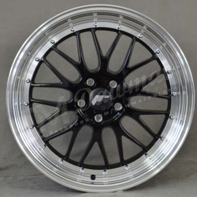 Japan Racing JR23 18" 8J ET30-ET45 BLANK Gloss Black w/ Machined Lip
