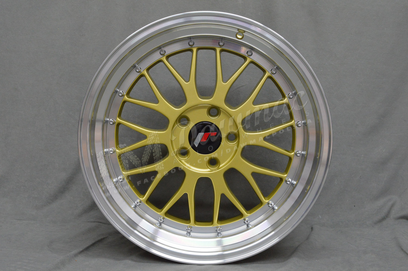 Japan Racing JR23 18" 8J ET30-ET45 BLANK Gold w/ Machined Lip - obrazek 2