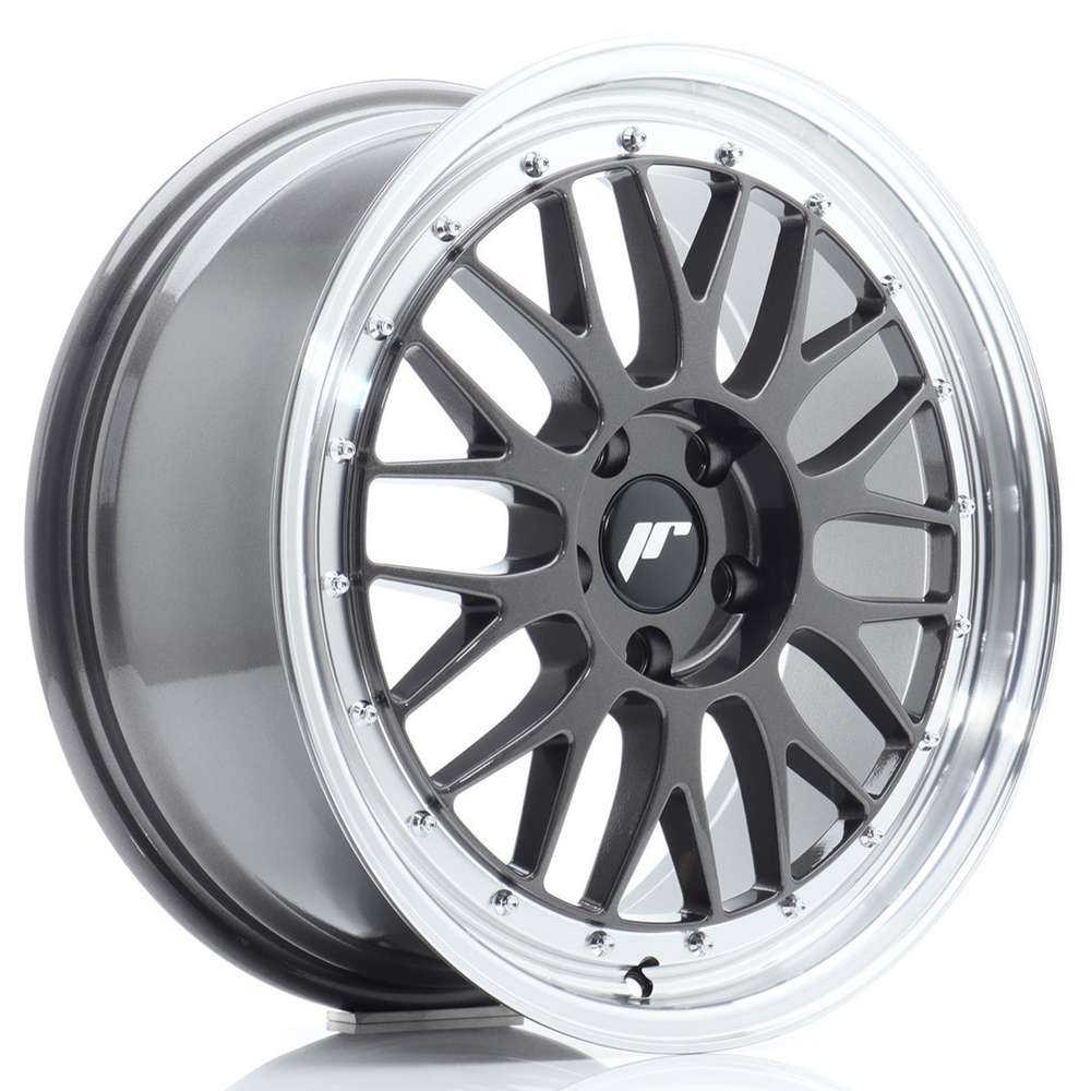 Japan Racing JR23 18" 8J ET40 5x112 Hyper Gray w/ Machined Lip