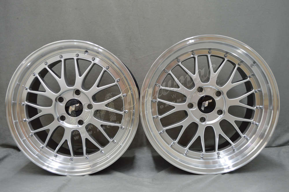 Japan Racing JR23 18" 8J ET40 5x112 Hyper Silver w/ Machined Lip