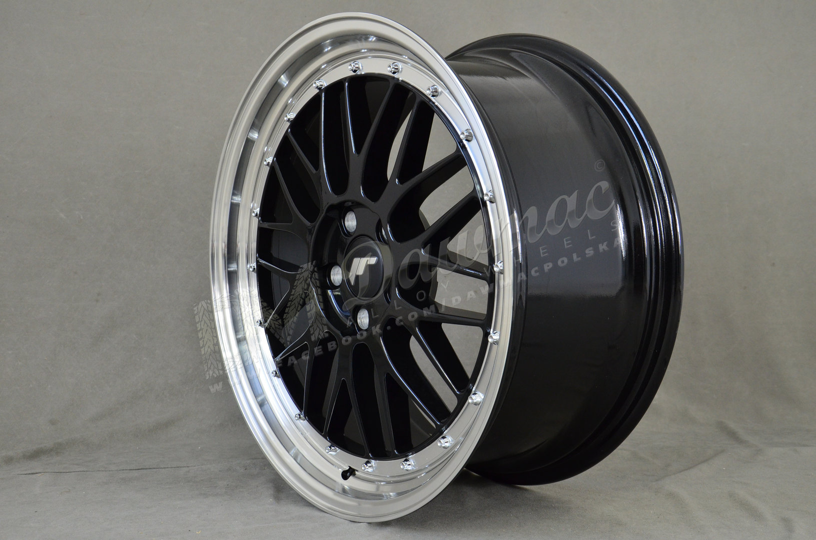 Japan Racing JR23 19" 8,5J ET20-ET50 BLANK Gloss Black w/ Machined Lip - obrazek 3