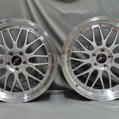 Japan Racing JR23 20" 8,5J ET20-ET45 + 10J ET20-ET38 BLANK Hyper Silver w/ Machined Lip