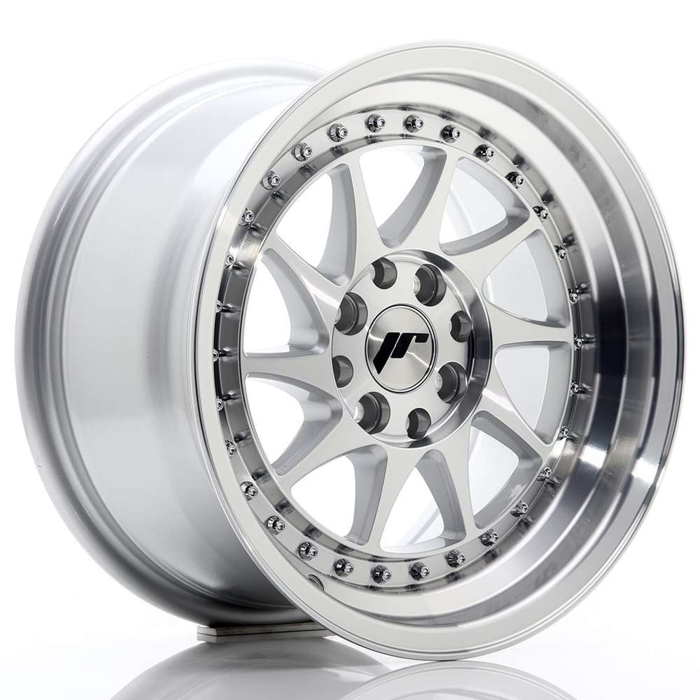 Japan Racing JR26 15" 8J ET25 4x100/4x108 Silver Machined Face