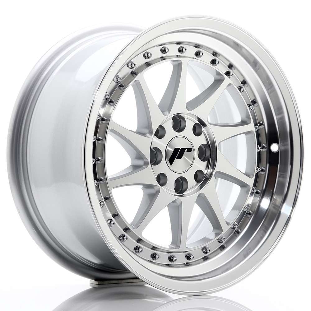 Japan Racing JR26 16" 8J ET25 4x100/4x108 Silver Machined Face