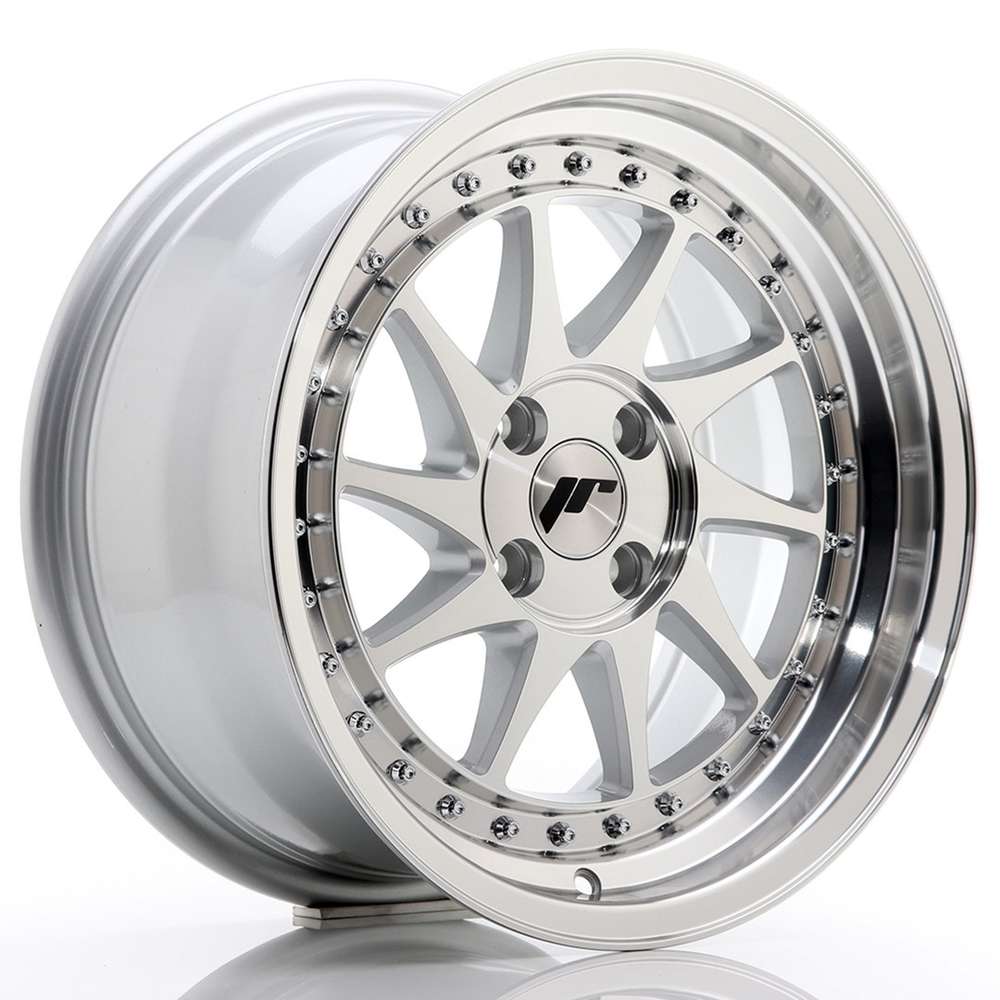 Japan Racing JR26 16" 8J ET30 4x100 Silver Machined Face