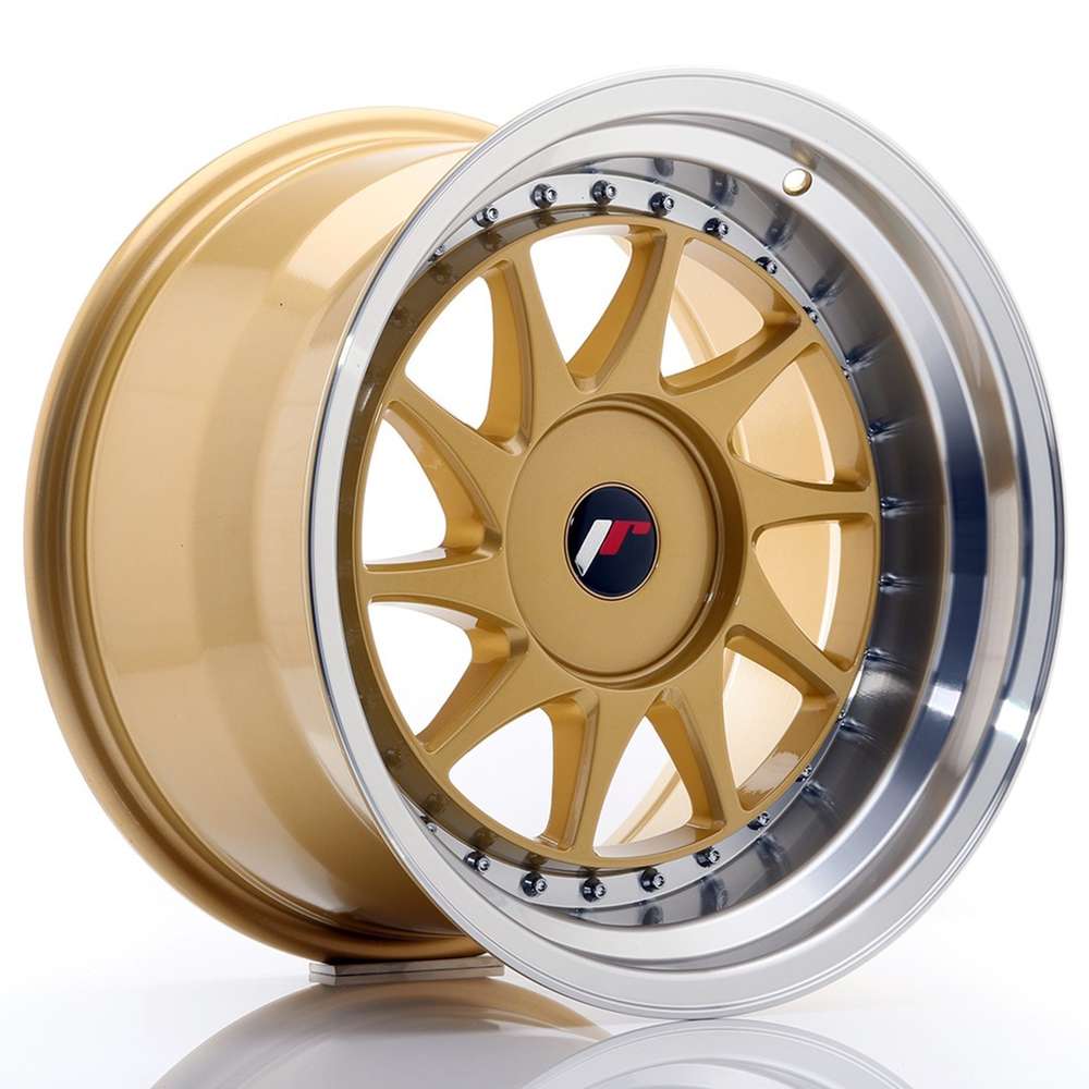 Japan Racing JR26 17" 10J ET20-ET25 BLANK Gold w/ Machined Lip