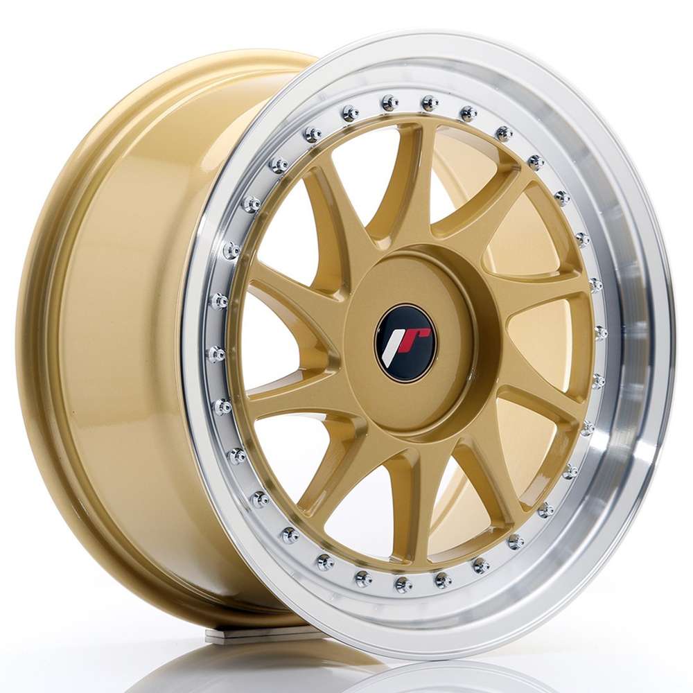 Japan Racing JR26 17" 8J ET20-ET35 BLANK Gold w/ Machined Lip