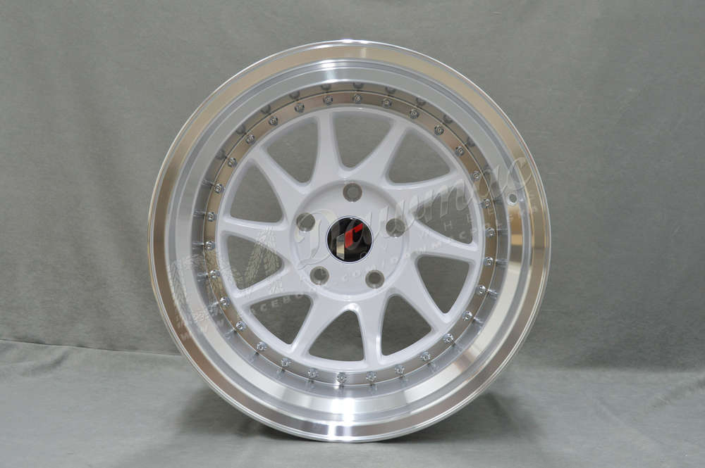 Japan Racing JR26 17" 8J ET20-ET35 BLANK White w/ Machined Lip