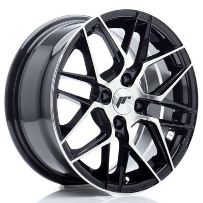 Japan Racing JR28 15" 7J ET38 4x100 Gloss Black Machined Face